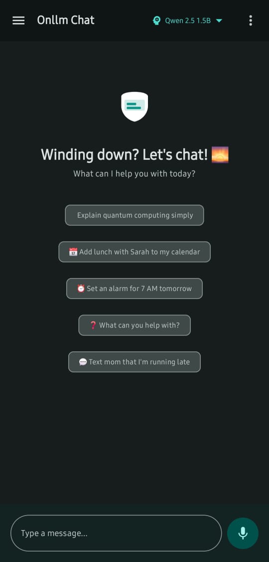 Onllm Chat app interface
